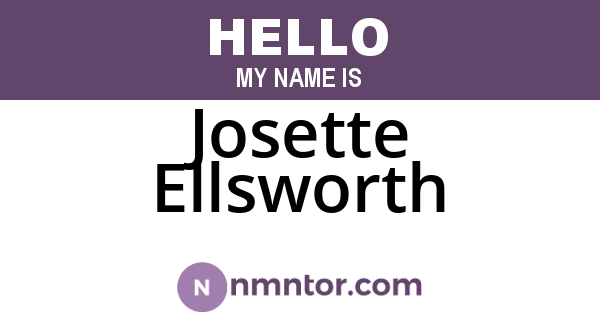Josette Ellsworth