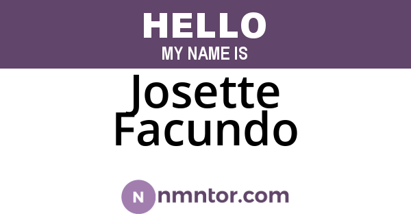 Josette Facundo