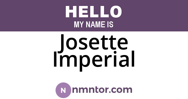 Josette Imperial