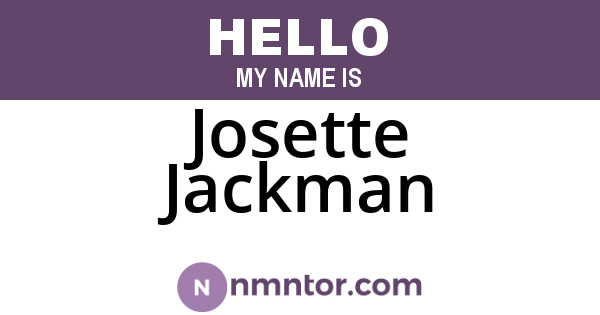 Josette Jackman
