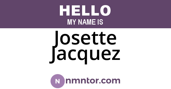 Josette Jacquez