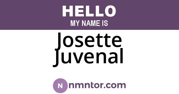 Josette Juvenal