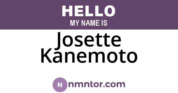 Josette Kanemoto