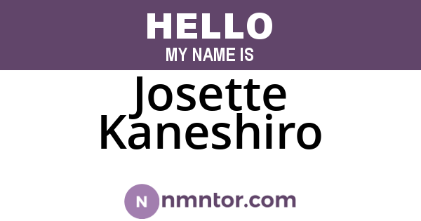 Josette Kaneshiro