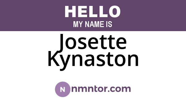 Josette Kynaston