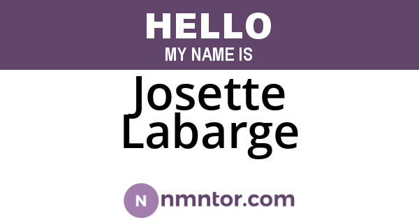 Josette Labarge