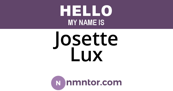 Josette Lux