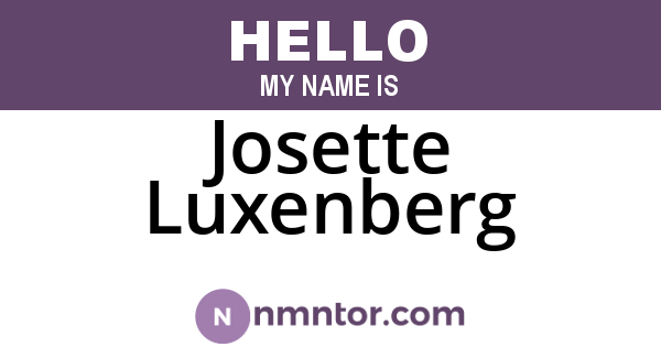 Josette Luxenberg