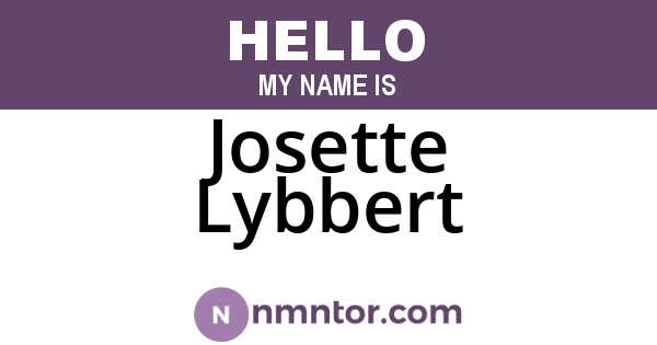 Josette Lybbert