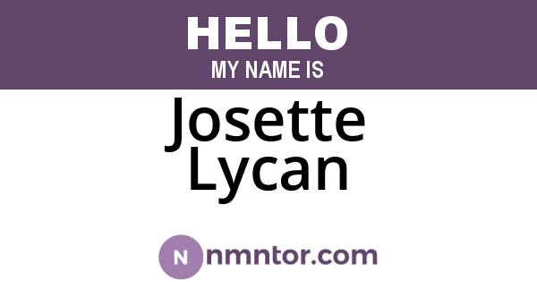 Josette Lycan