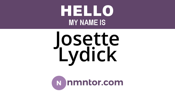 Josette Lydick