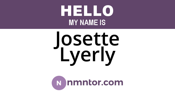 Josette Lyerly