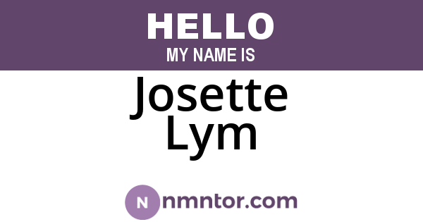 Josette Lym