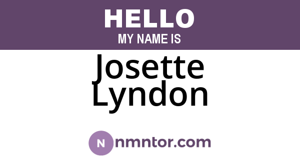 Josette Lyndon