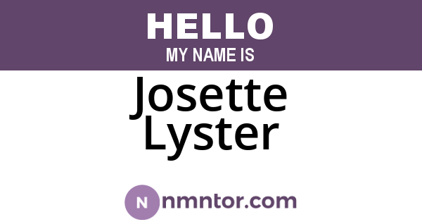 Josette Lyster