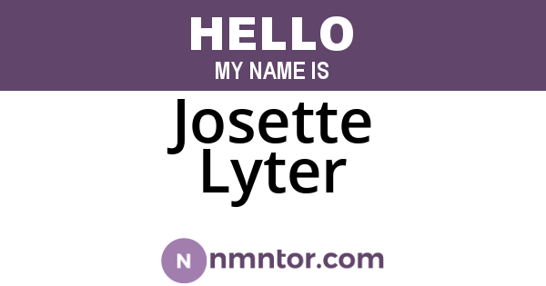 Josette Lyter