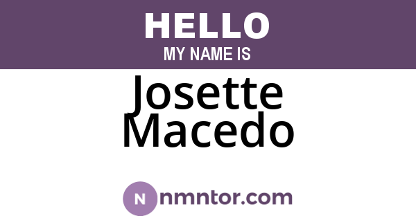 Josette Macedo
