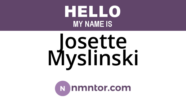 Josette Myslinski