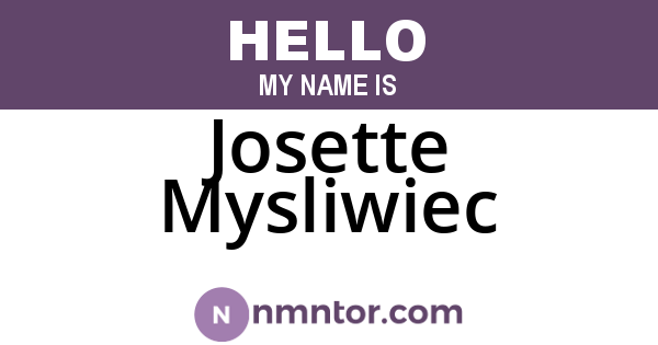 Josette Mysliwiec