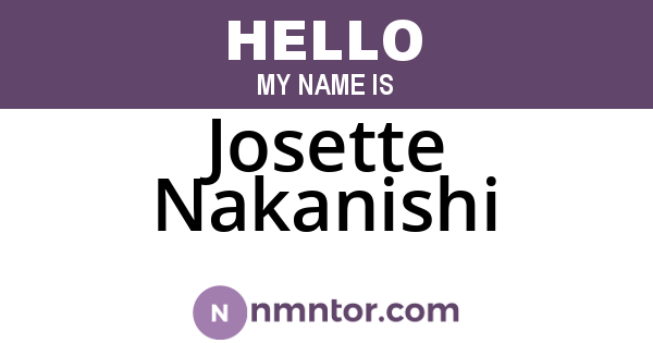 Josette Nakanishi