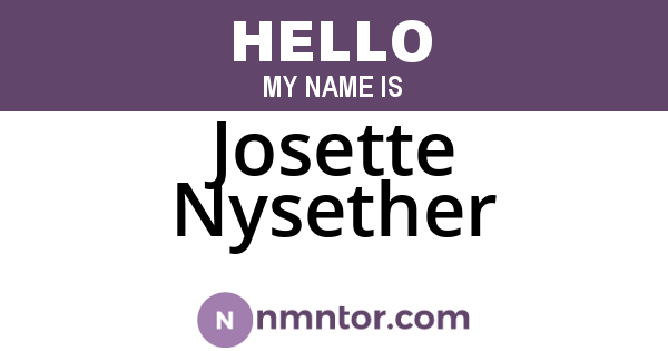 Josette Nysether