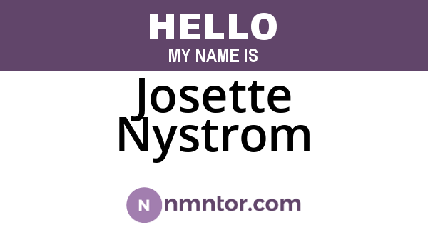 Josette Nystrom