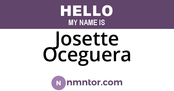 Josette Oceguera