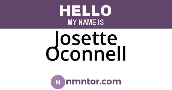 Josette Oconnell