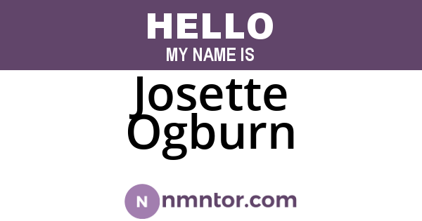 Josette Ogburn