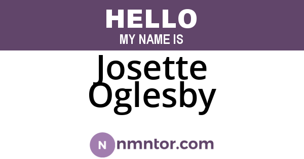 Josette Oglesby