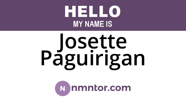 Josette Paguirigan