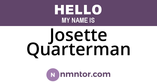 Josette Quarterman