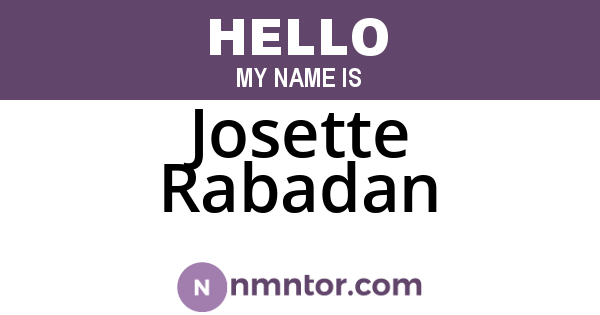 Josette Rabadan