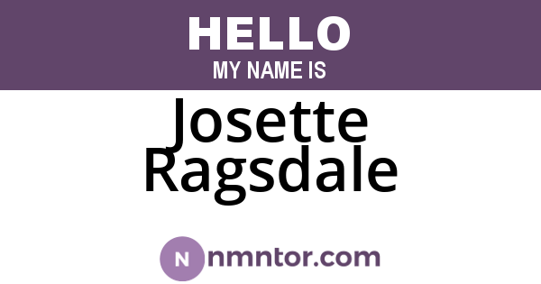 Josette Ragsdale