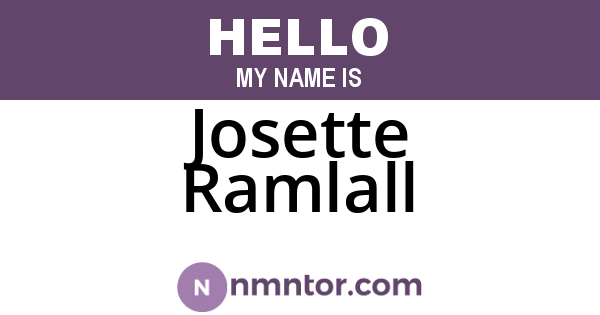 Josette Ramlall