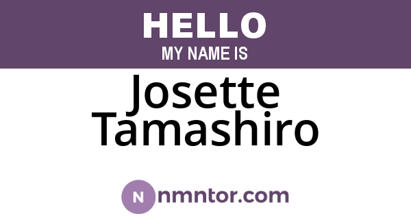 Josette Tamashiro
