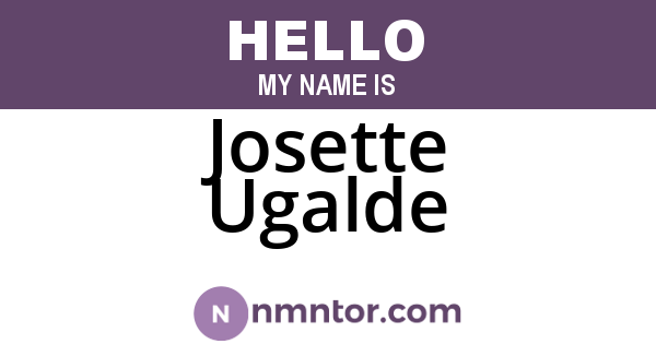 Josette Ugalde