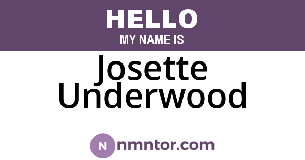 Josette Underwood