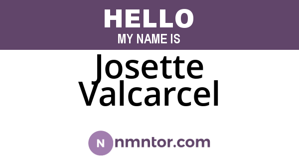 Josette Valcarcel