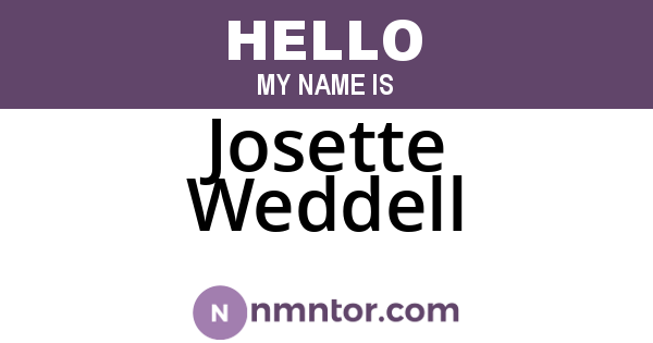 Josette Weddell