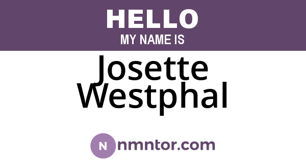 Josette Westphal