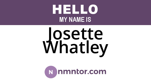 Josette Whatley
