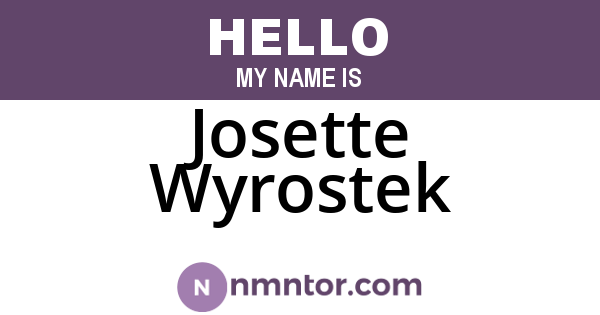 Josette Wyrostek