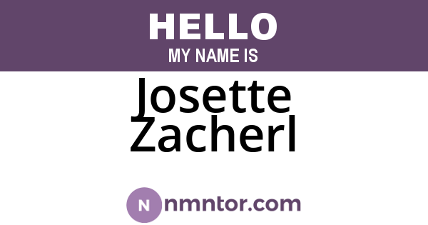 Josette Zacherl