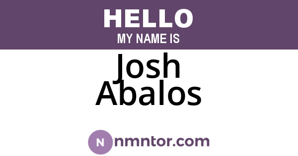 Josh Abalos