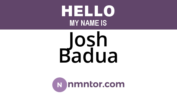Josh Badua