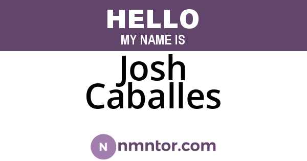 Josh Caballes