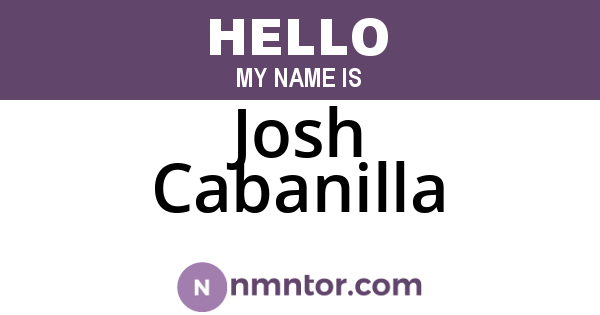 Josh Cabanilla