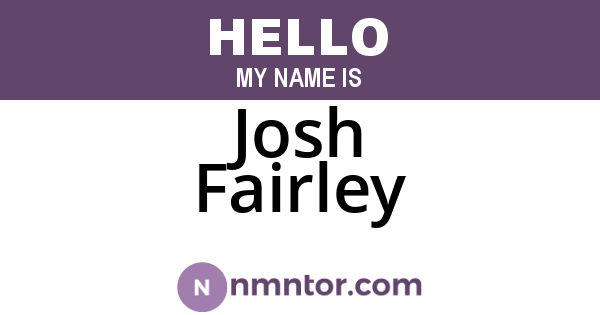 Josh Fairley