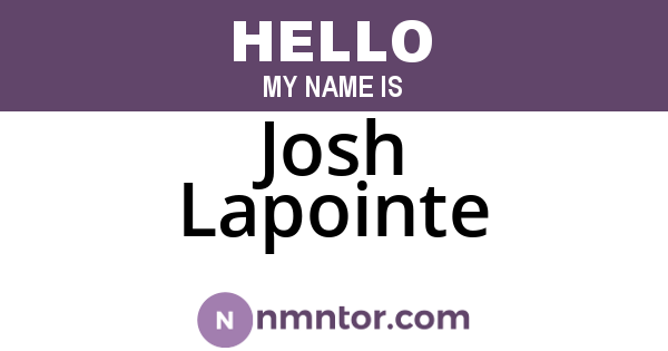 Josh Lapointe